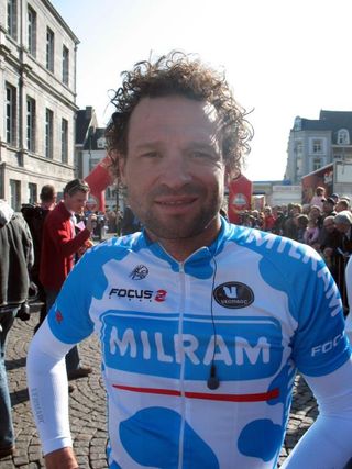 Peter Wrolich traveled for 16 hours by train to make it in time to the start of the Amstel Gold Race