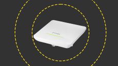 The Zyxel NWA50BE Pro on the ITPro background