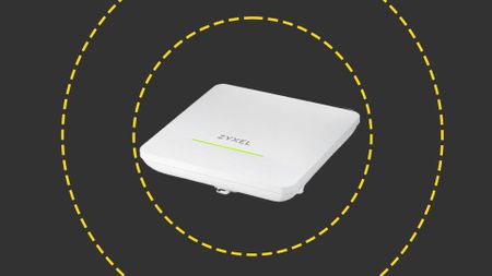 The Zyxel NWA50BE Pro on the ITPro background