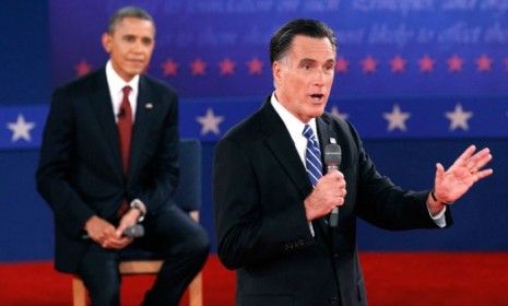 Mitt Romney was eager during Tuesday night&amp;#039;s debate to distance himself from former President George W. Bush.