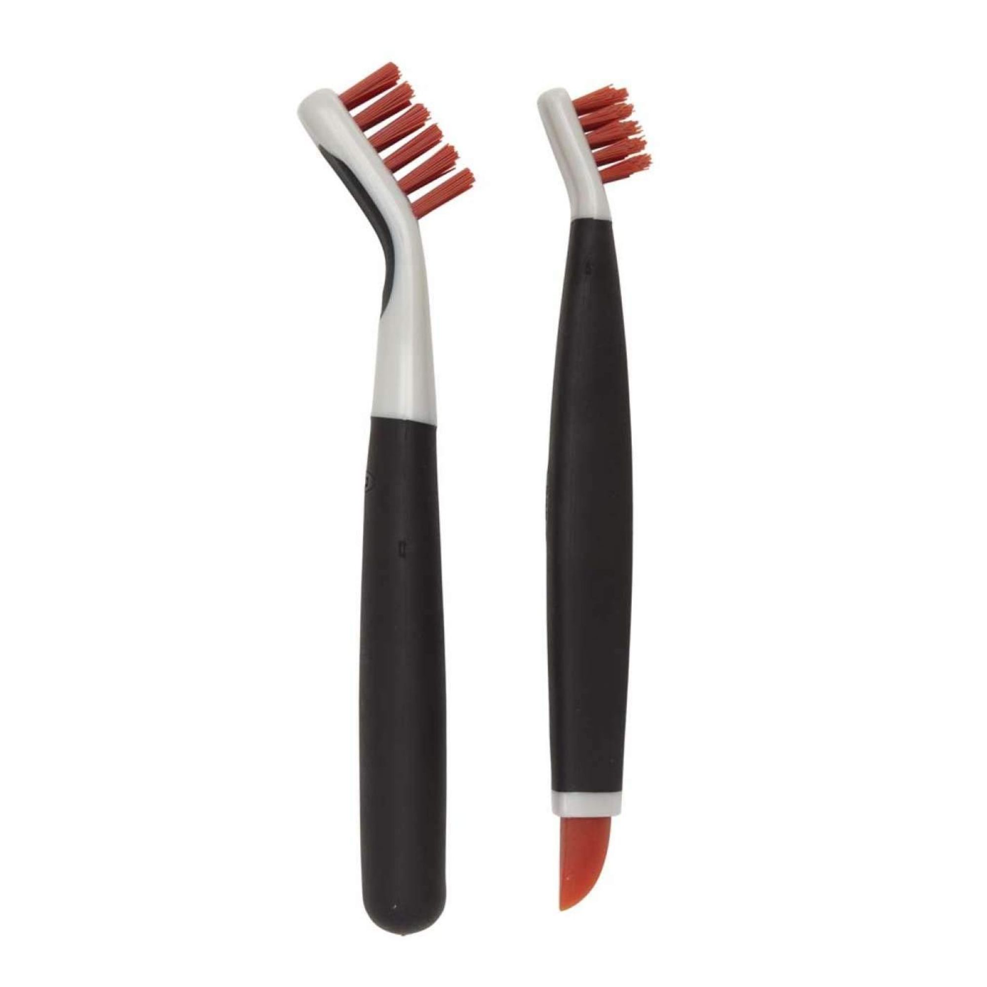 Oxo red and black scrubbing crevice brush