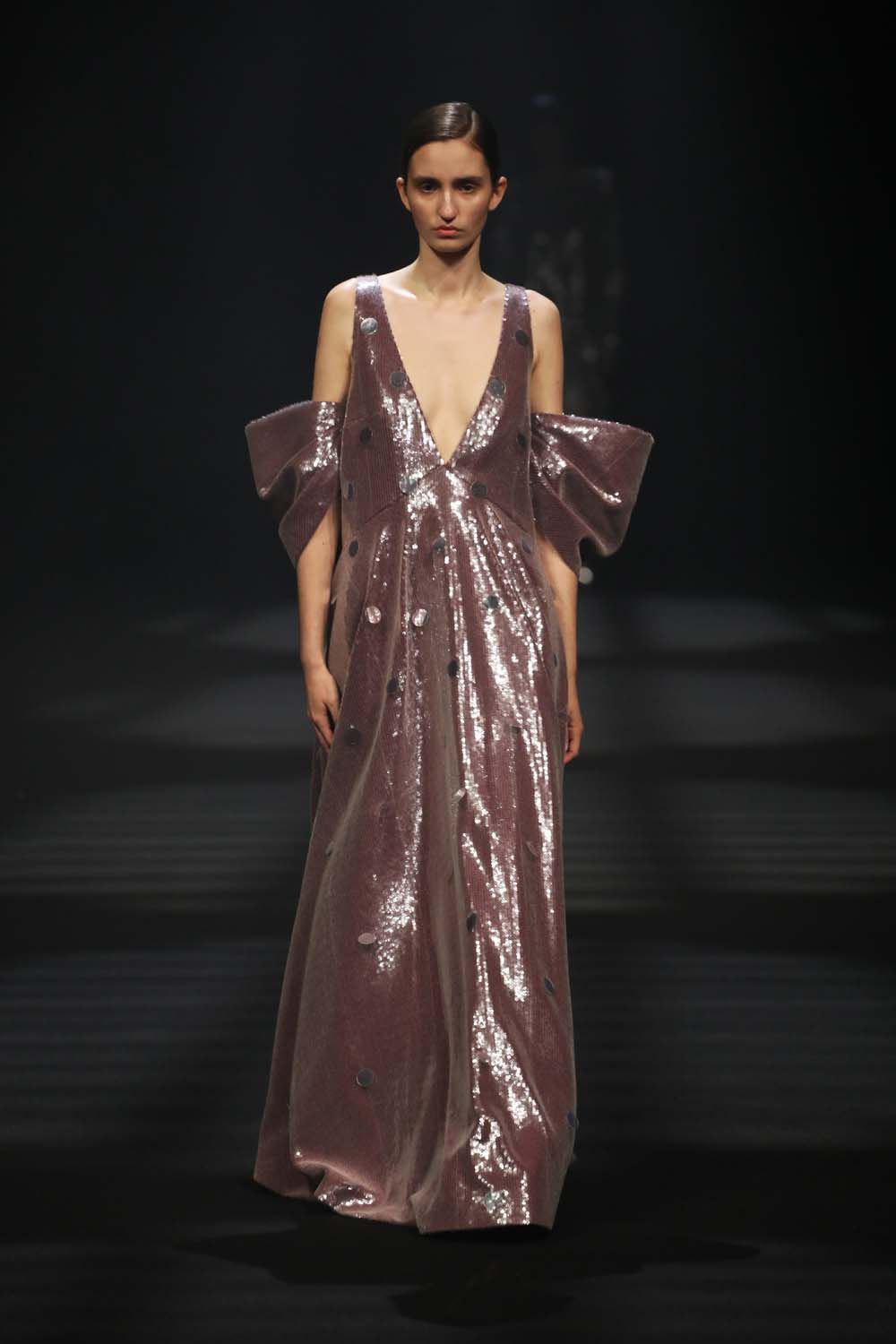 on the runway at London Fashion Week AW23