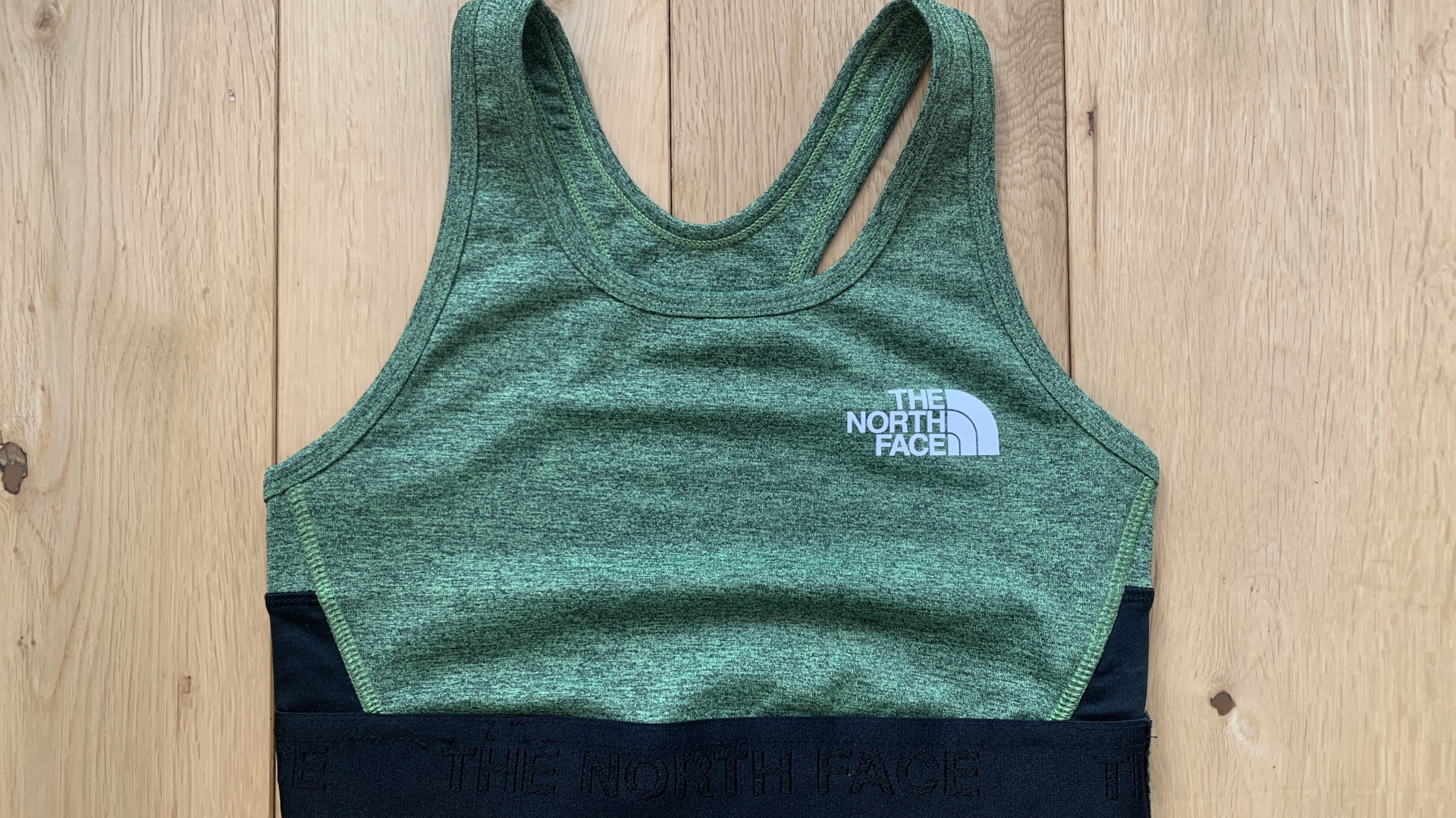 The North Face Flex Printed Sports Bra Women - Forest Olive Abstract  Pitcher Plant Print