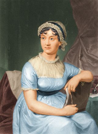A painting of Jane Austen.
