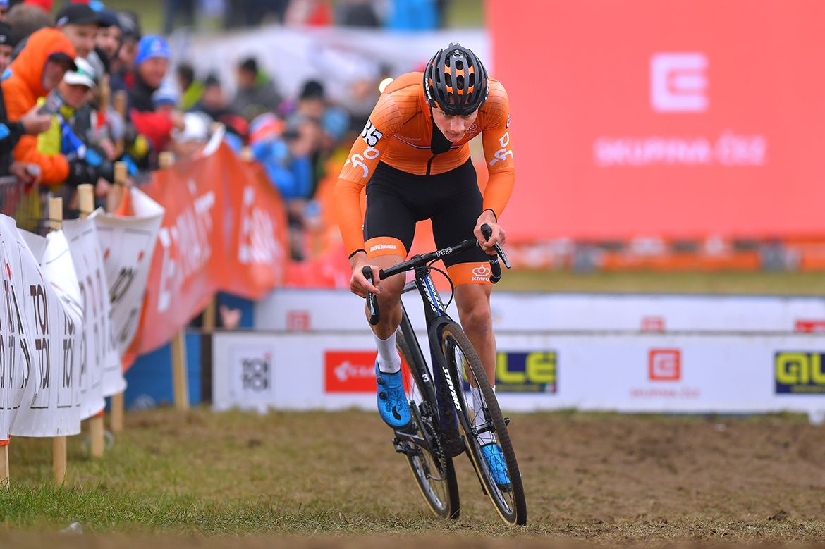 Mathieu van der Poel at the European Cyclo-cross Championships