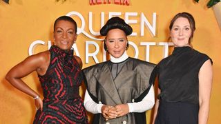 picture of Adoja, Golda and Ruth at the premiere for Queen Charlotte