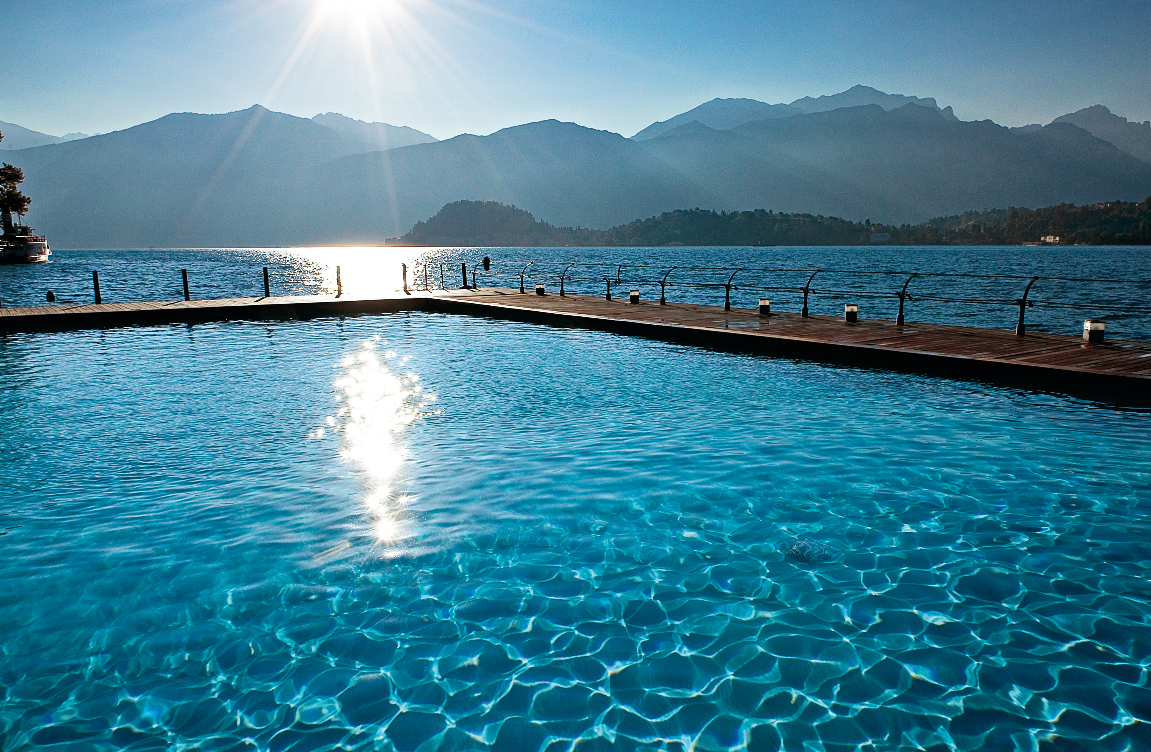 The view of Lake Como from the Wow Pool at Grand Hotel Tremezzo