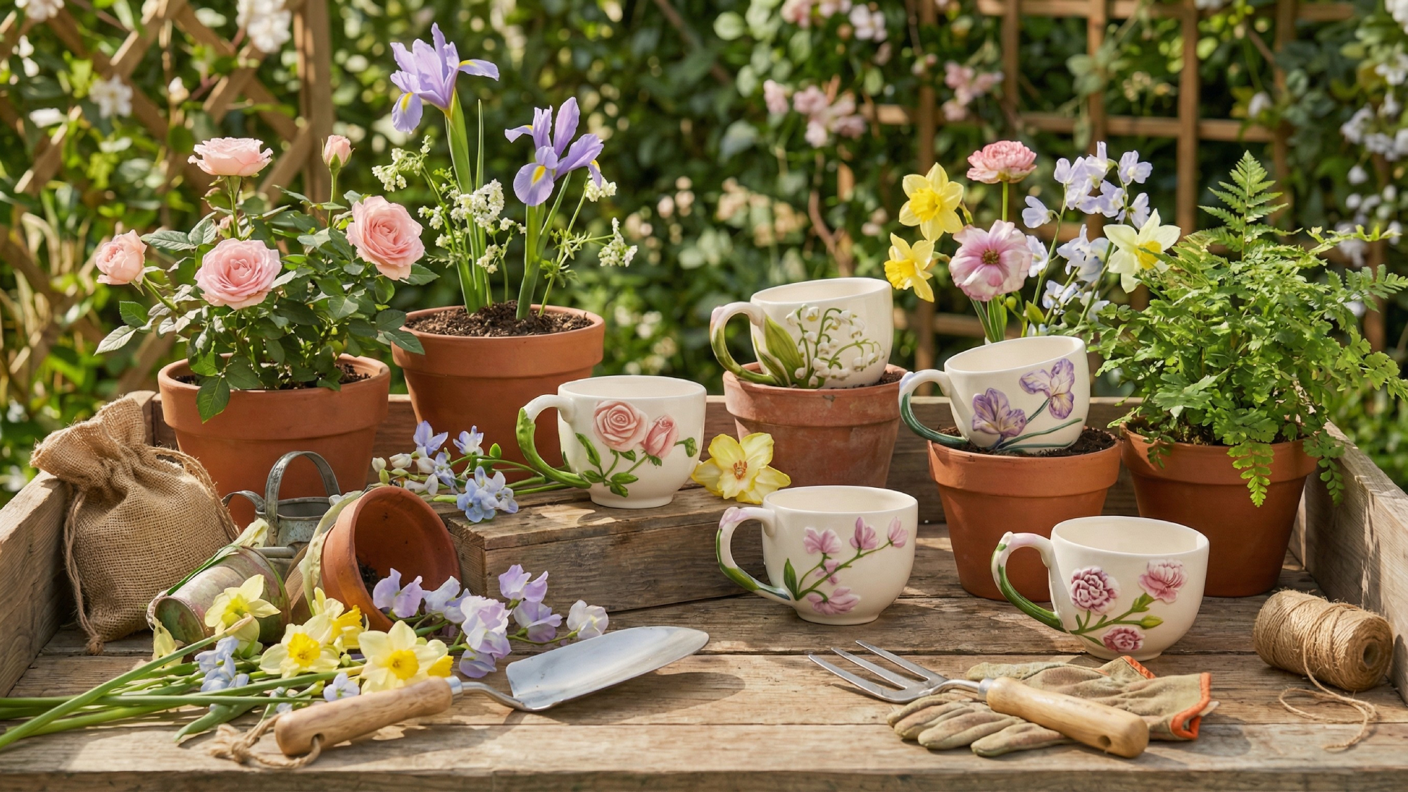 Birth month flower mugs from Terrain