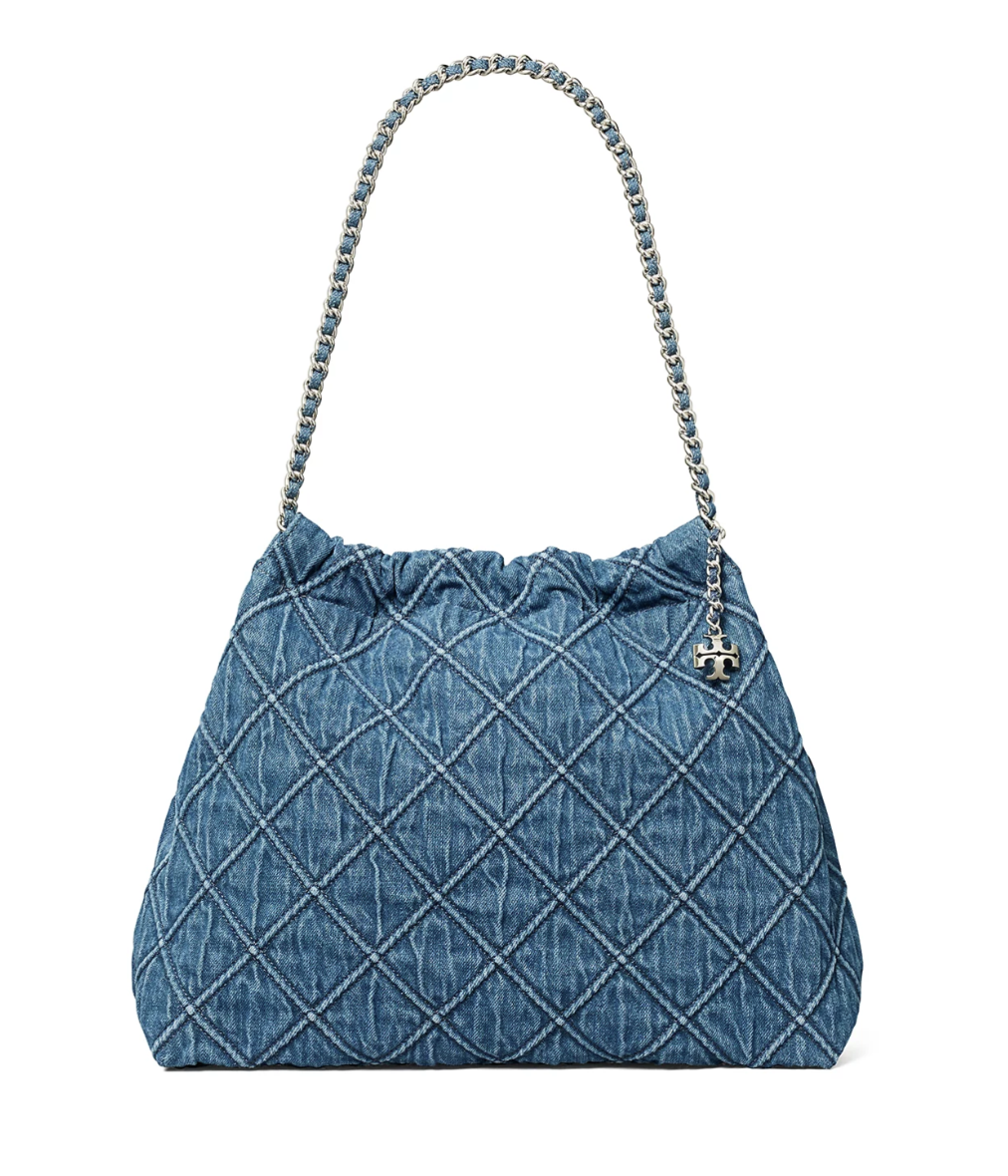 Fleming Denim Hobo Bag
