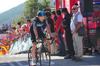 Chris Froome (Sky) finishes up