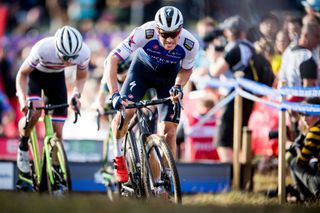Zdenek Stybar in action at the 2022 UCI Cyclo-cross World Cup in Tabor