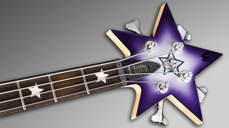 Matching headstock with Bootsy Logo