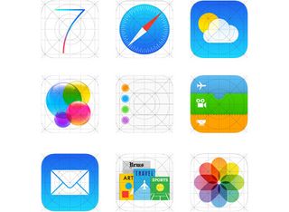 iOS 7 icons are based on a grid Ive's team designed
