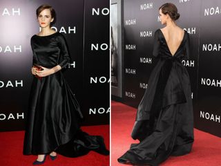 Emma Watson backless dress Noah premiere