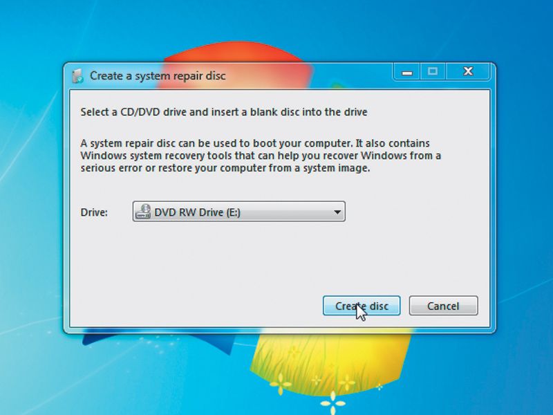 windows 7 recovery disc free