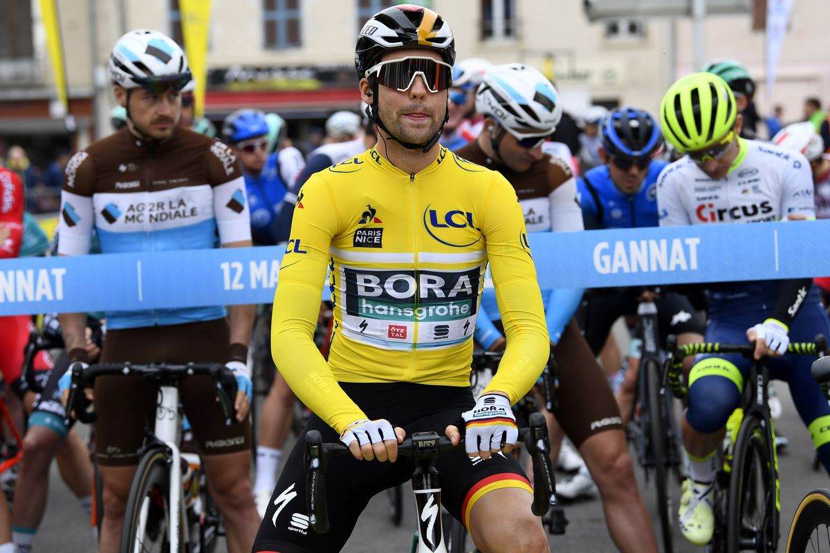 Max Schachmann in the Paris-Nice leader's jersey