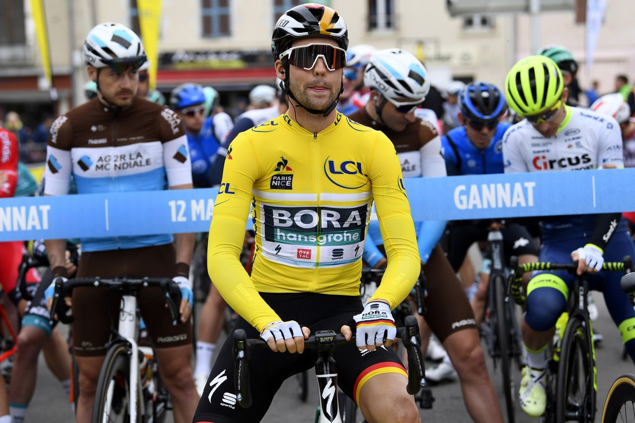 Max Schachmann in the Paris-Nice leader's jersey