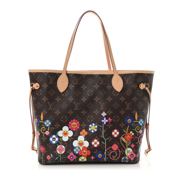 Louis Vuitton Lv X Tm Monogram Flowers Neverfull Mm