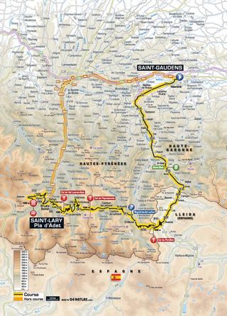 Map for the 2014 Tour de France stage 17