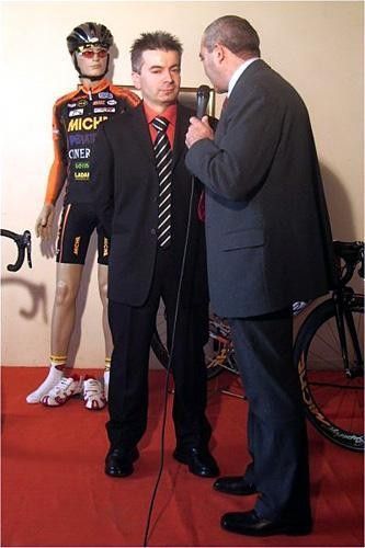 Manager Marco Tozzi with journalist Antonio Mannori
