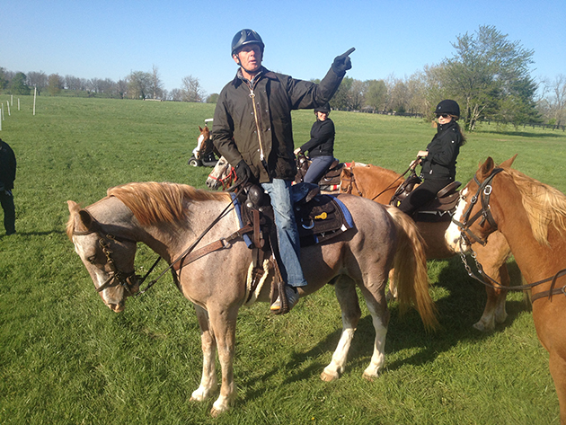Leslie Law explains the course &amp;mdash; why does his horse go on the bit and mine didn't?