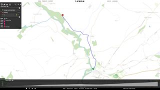 Screenshot of Lezyne GPS Root website, showing route-creation features