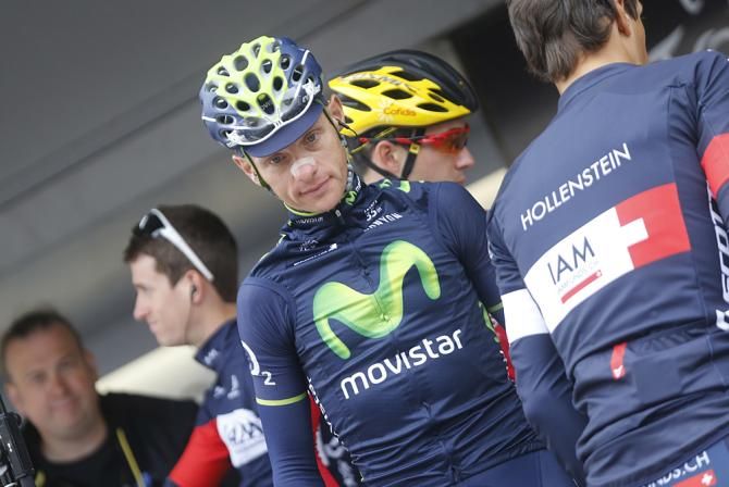 John Gadret (Movistar) before stage 6 of the Tour de France