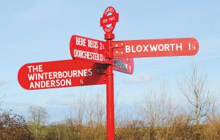 Red post in Dorset