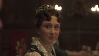 Gladys smiling after standing up for herself with Sarah