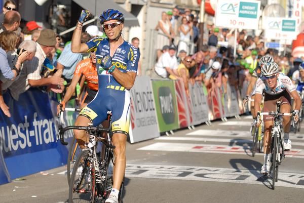 Marco Marcato (Vacansoleil-DCM) after a string of second places this year, finally gets his win of the season.