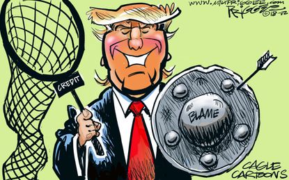 Political cartoon U.S. Trump accountability wall street&nbsp;