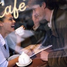 Couple in Cafe on Date