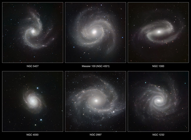 Six Spiral Galaxies Shine Bright in New Photos