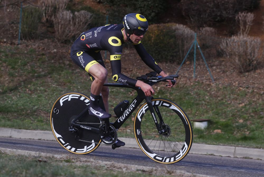 Lilian Calmejane (Direct Energie) on board the new Wilier TT bike