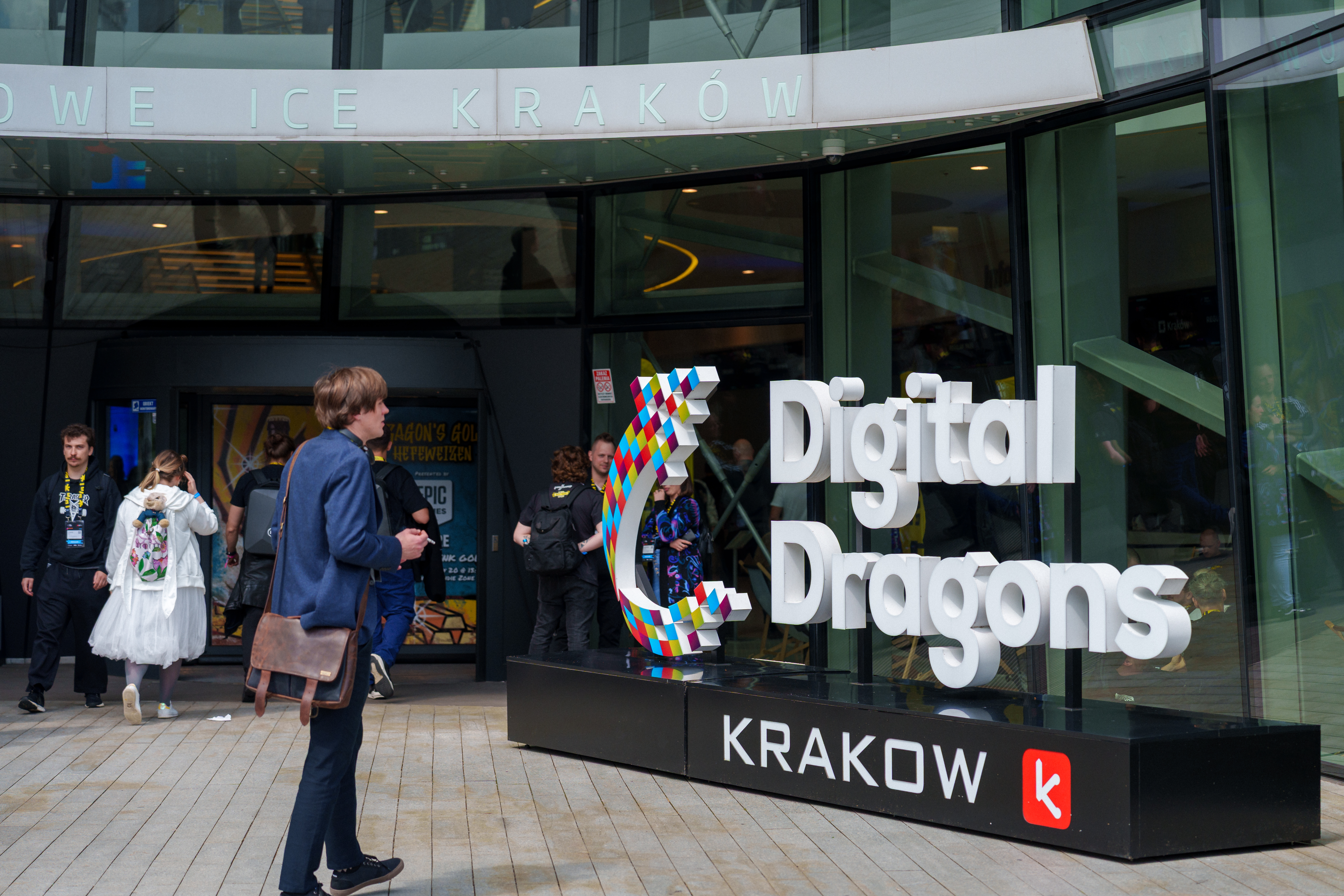 Digital Dragons 2025 photograph of the large sign outside the Krakow International Conference Center