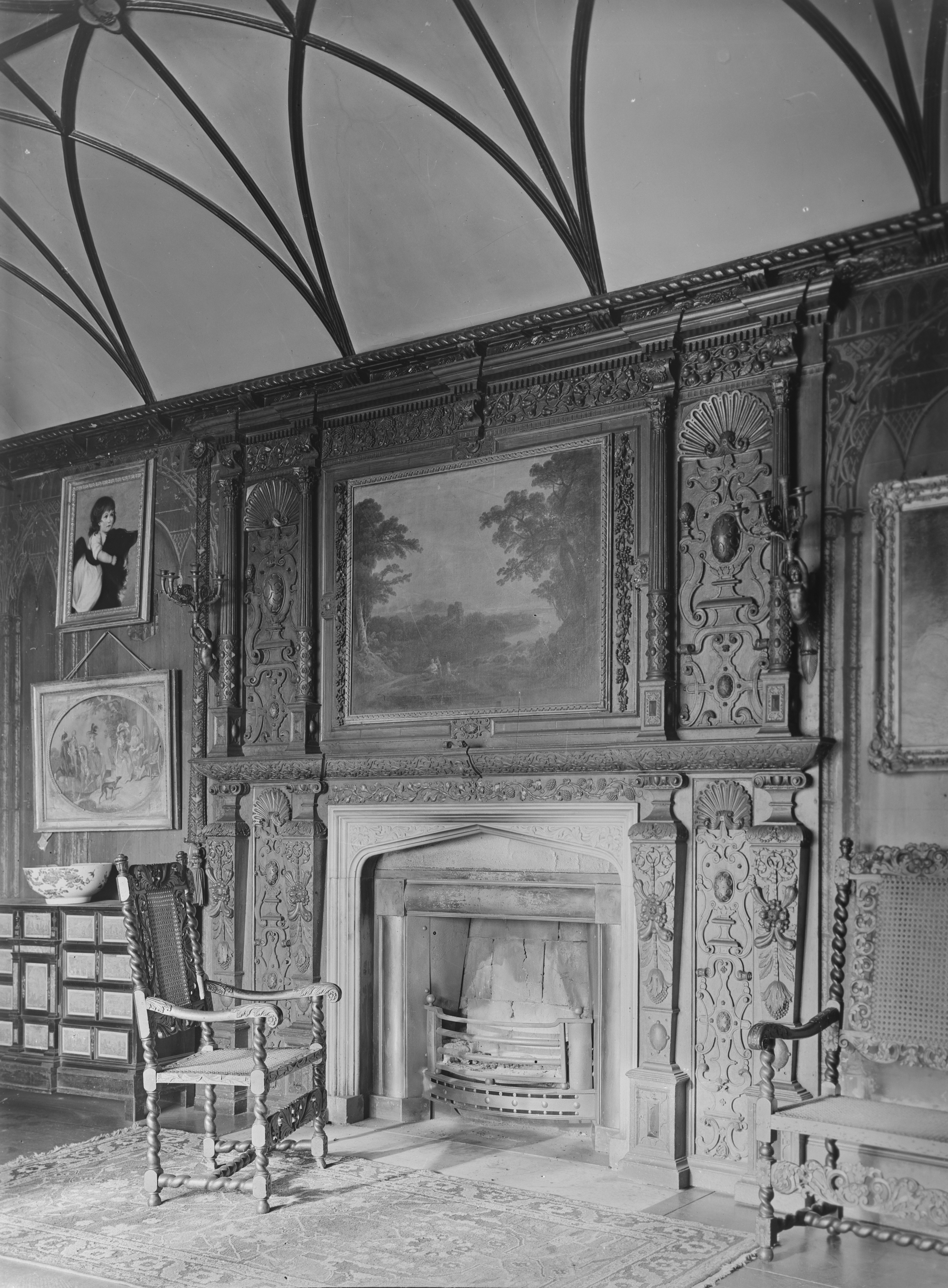 Black and white images of Belhus house in Essex