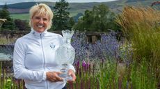Kathryn Imrie with Solheim Cup trophy