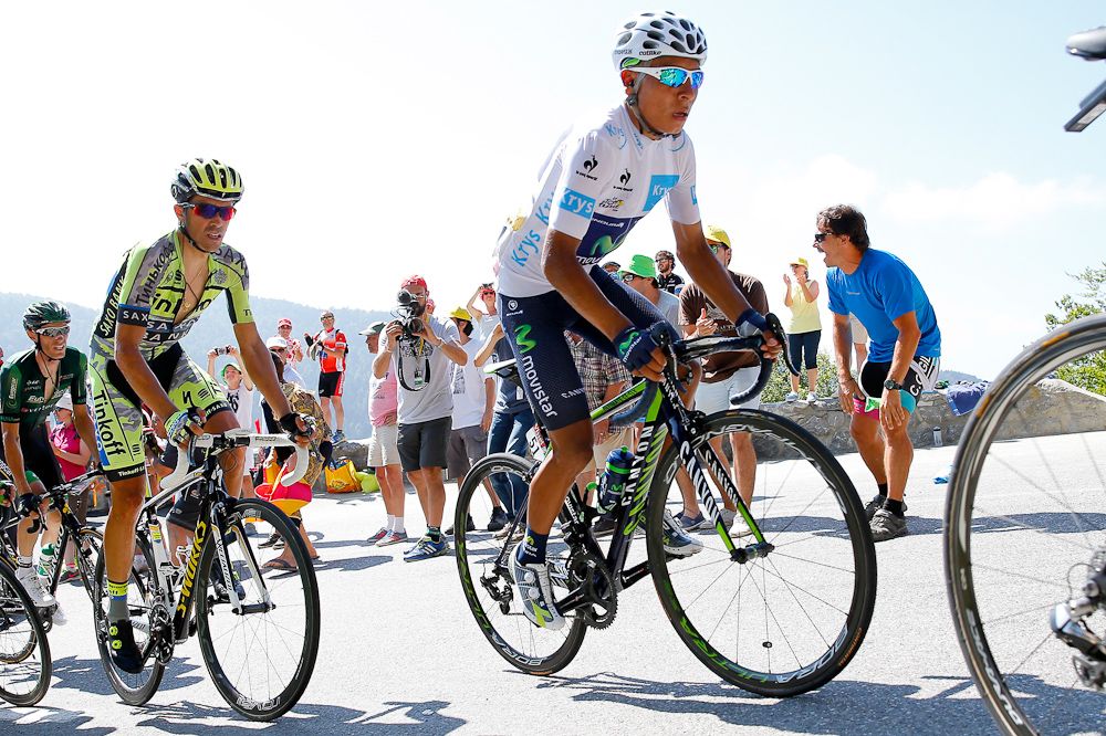Nairo Quintana in action during stage 10.
