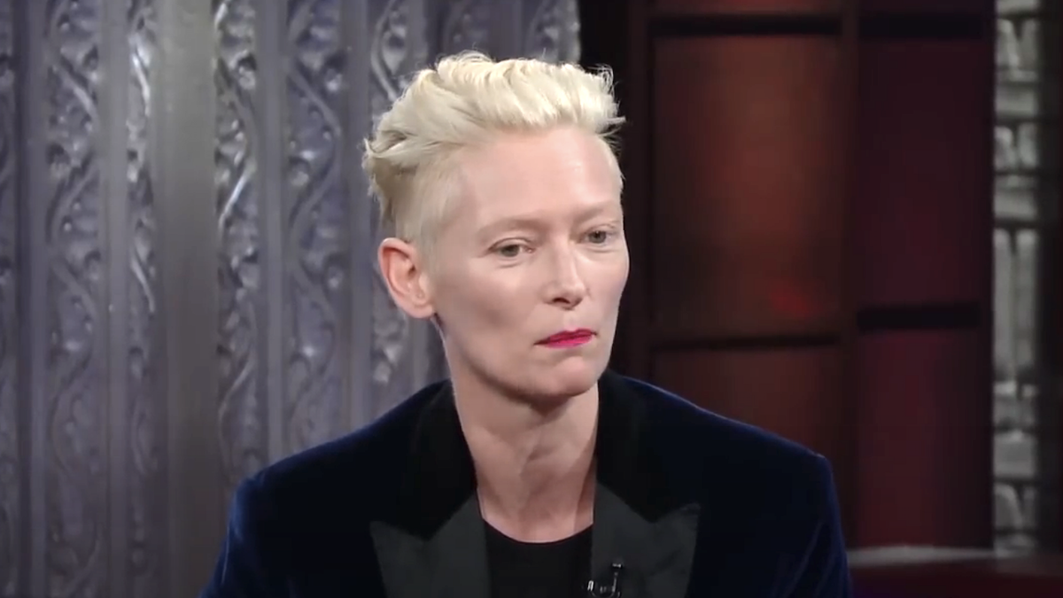 tilda swinton on the late show with stephen colbert