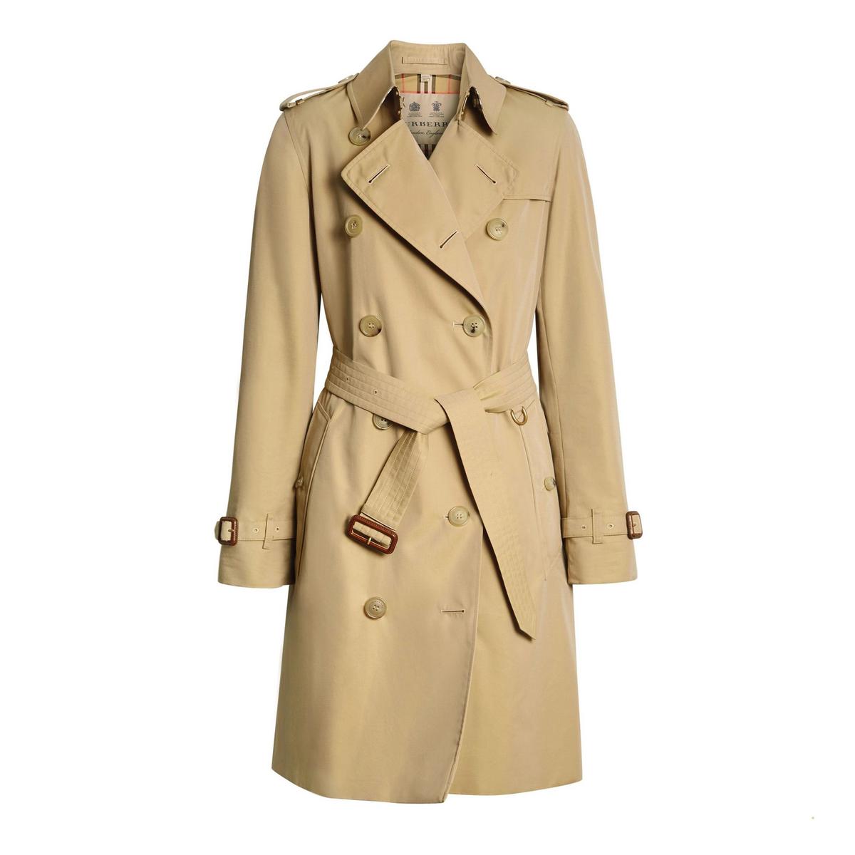 Burberry Women's Kensington Water-Resistant Cotton Mid-Length Trench Coat