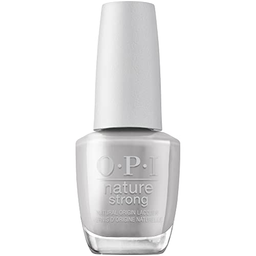 Opi Nature Strong Dawn of a New Gray | Opaque Soft Gray Cr&amp;egrave;me Natural Origin Nail Polish | Plant Based, Vegan, Cruelty Free