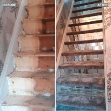 staircase makeover before and after