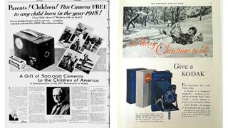 Two newspaper advertisements for Kodak