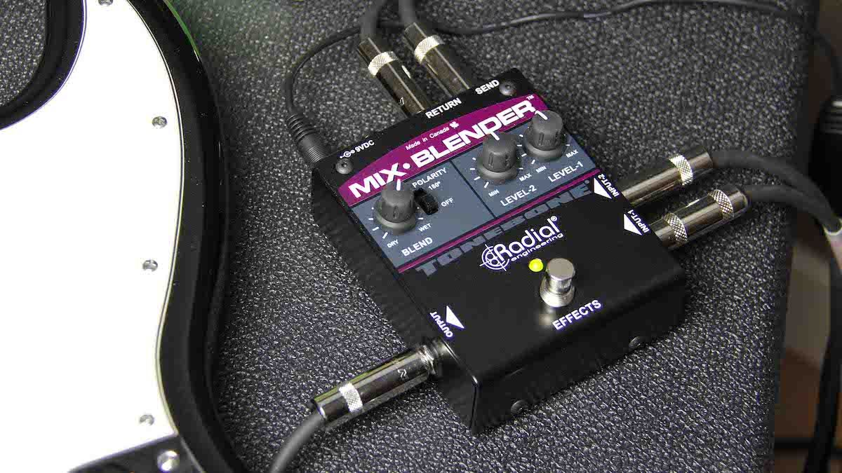 Mix and blend guitars and effects with Radial's Mix-Blender pedal