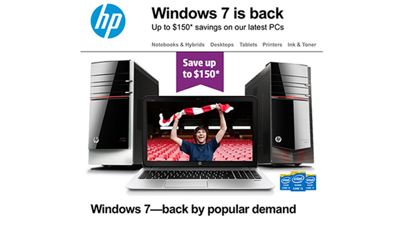 Windows 7 HP back by popular demand