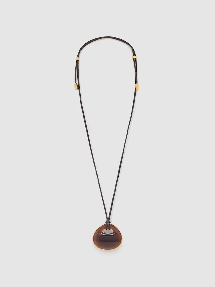 A Reiss cord necklace with resin pendant.