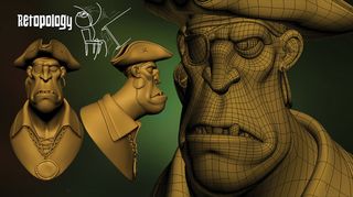 "ZBrush was useful for the UV maps, and basic textures," Conti comments