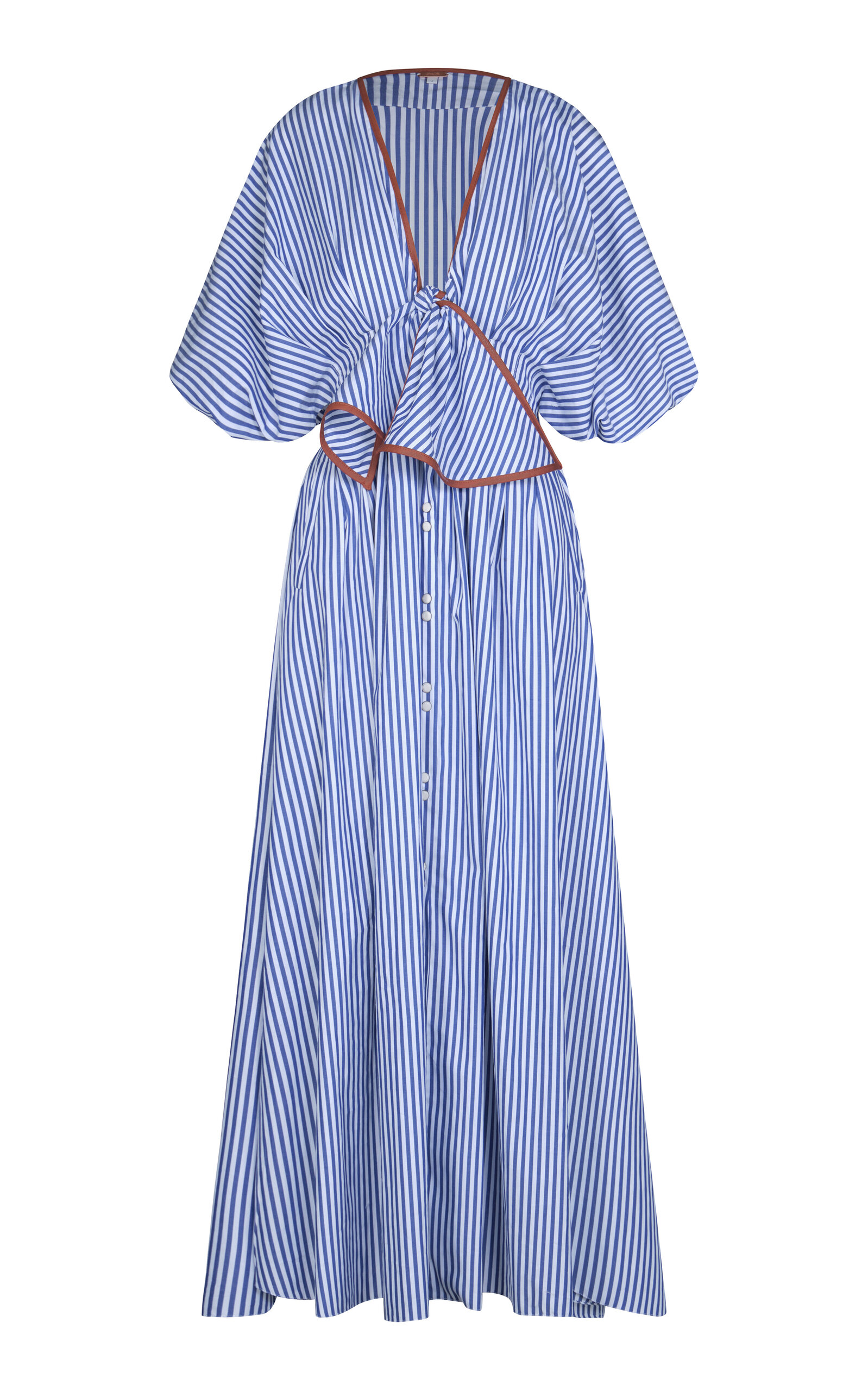 Endless Spring Striped Cotton Midi Dress