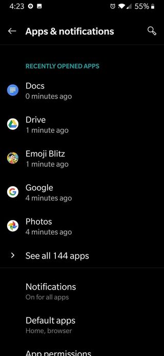 Default apps