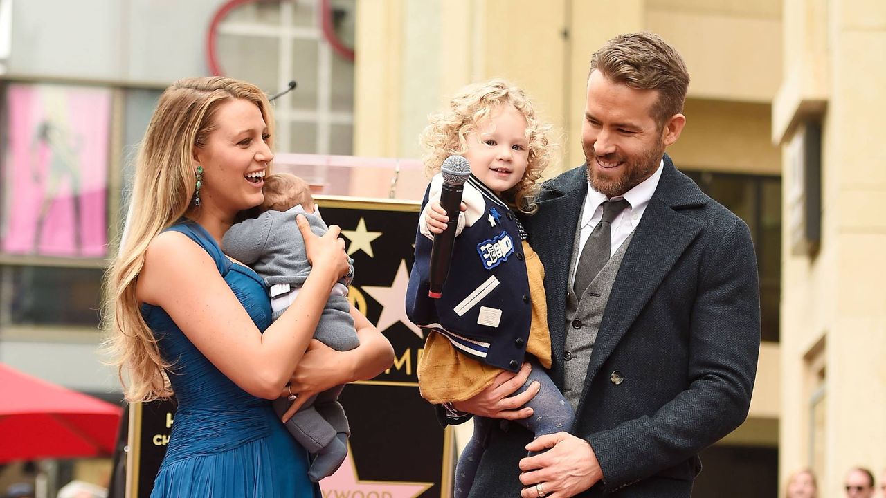 Blake Lively and Ryan Reynolds with their daughters 